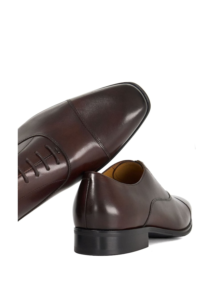 Dune London Brown Solver Oxford Shoes - Image 6 of 6