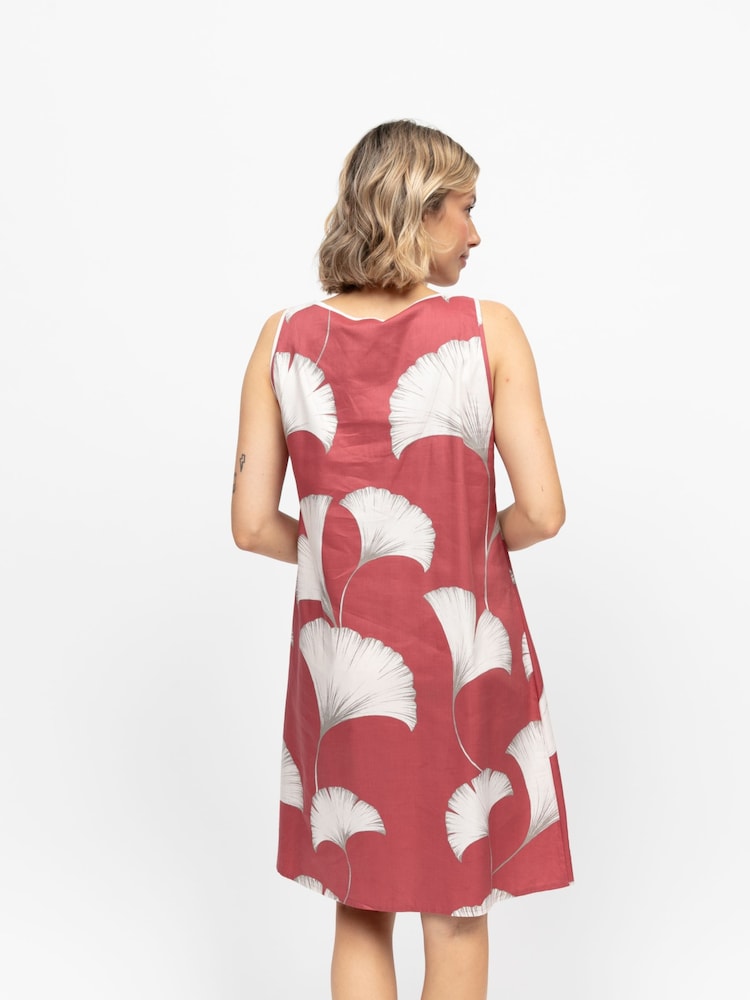 Cyberjammies Orange Big Leaf Print Strapless Short Nightdress - Image 2 of 4 Cyberjammies Orange Big Leaf Print Strapless Short Nightdress - Image 2 of 4