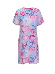 Cyberjammies Pink Chloe Heart Printed Jersey Nightie - Image 3 of 3