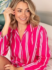 Cyberjammies Pink Stripe Print L/Slv Nightshirt - Image 3 of 4