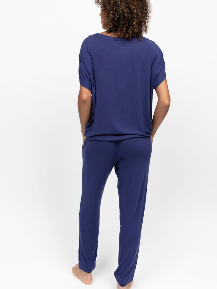 Cyberjammies Blue Slouch Jersey Capslv Pyjamas Set - Image 2 of 4 Cyberjammies Blue Slouch Jersey Capslv Pyjamas Set - Image 2 of 4