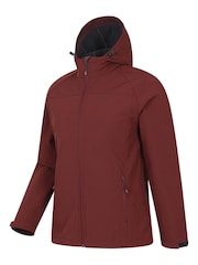 Mountain Warehouse Red Exodus Mens Showerproof Softshell Coat Jacket - Image 4 of 10