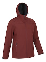 Mountain Warehouse Red Exodus Mens Showerproof Softshell Coat Jacket - Image 6 of 10
