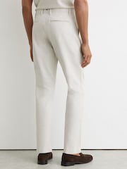 Off White - Reiss Dobi tkanina pamučne pikue Čino pantalone - Slika 5 od 6