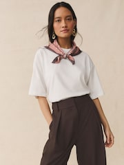 Chocolate Brown Elastic Back Wide Leg Trousers - Image 4 of 8