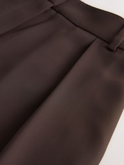 Chocolate Brown Elastic Back Wide Leg Trousers - Image 8 of 8