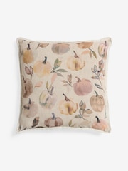 Natural Seasonal Pumpkin Print Cushion - Image 3 of 4