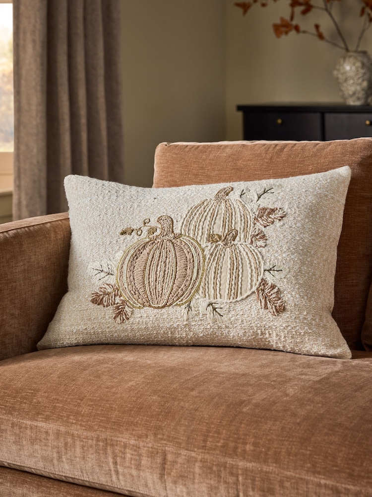 Embroidered Pumpkin Cushion - 圖片 1/4 Embroidered Pumpkin Cushion - 圖片 1/4