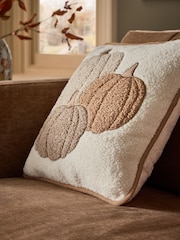 Natural 43 x 43cm Borg Pumpkin Cushion - Image 2 of 4