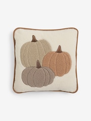 Natural 43 x 43cm Borg Pumpkin Cushion - Image 3 of 4