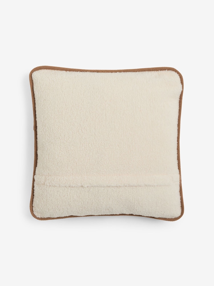 Natural 43 x 43cm Borg Pumpkin Cushion - Image 4 of 4