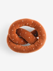 Orange 3D Pretzel Cushion - Image 2 of 4