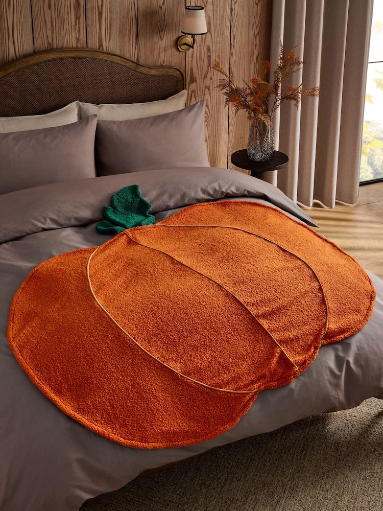 Orange Pumpkin Shaped Throw - Image 1 of 6