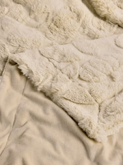 Natural Autumnal Carved Pumpkin Fur Throw - Image 3 of 3