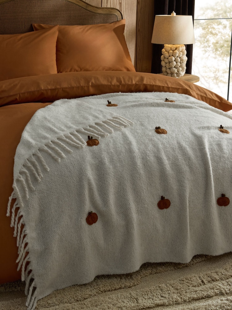 Natural Crochet Pumpkin Throw - Image 1 of 7