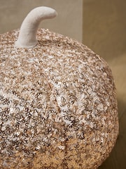 Champagne Gold Autumn Sequin Pumpkin Doorstop - Image 2 of 4