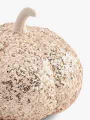 Champagne Gold Autumn Sequin Pumpkin Doorstop - Image 4 of 4