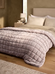 Natural Darcie Textured Quilted Bedspread - Image 1 of 6
