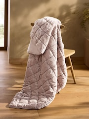 Natural Darcie Textured Quilted Bedspread - Image 4 of 6