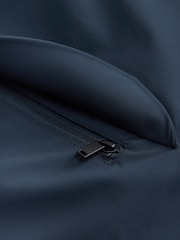 Navy Muscle Fit Drytech Waterproof Hooded Coat with Taped Seams - Image 3 of 8