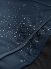 Navy Muscle Fit Drytech Waterproof Hooded Coat with Taped Seams - Image 7 of 8