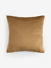 Gold 50 x 50cm Velvet Pleat Cushion - Image 2 of 2