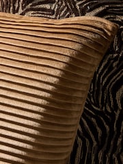 Gold 50 x 50cm Velvet Pleat Cushion - Image 3 of 5