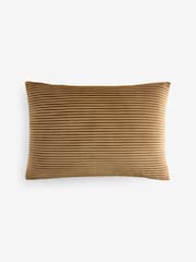 Gold 40 x 59cm Velvet Pleat Cushion - Image 3 of 4