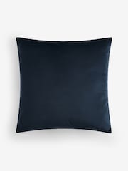 Navy 50 x 50cm Velvet Pleat Cushion - Image 3 of 4