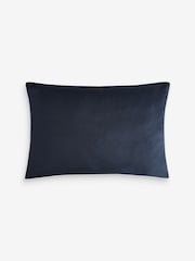 Navy 40 x 59cm Velvet Pleat Cushion - Image 4 of 4
