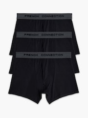 French Connection Black Stretch Boxers 3-Pack - Image 1 of 3