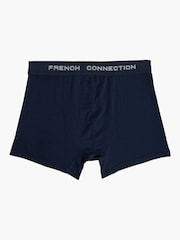 French Connection Blue Luxury Stretch Boxers 3-Pack - Image 4 of 5