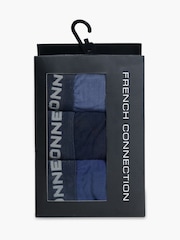 French Connection Blue Luxury Stretch Boxers 3-Pack - Image 5 of 5