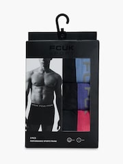 French Connection Blue FCUK Stretch Boxers 3 Pack - Image 5 of 5