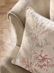 Green 43x43 Antoinette Embroidered Floral Cushion - Image 3 of 7