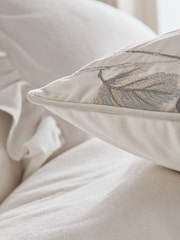 Green 43x43 Antoinette Embroidered Floral Cushion - Image 5 of 7