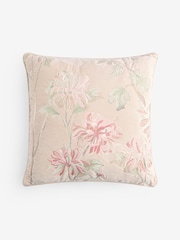 Green 43x43 Antoinette Embroidered Floral Cushion - Image 6 of 7
