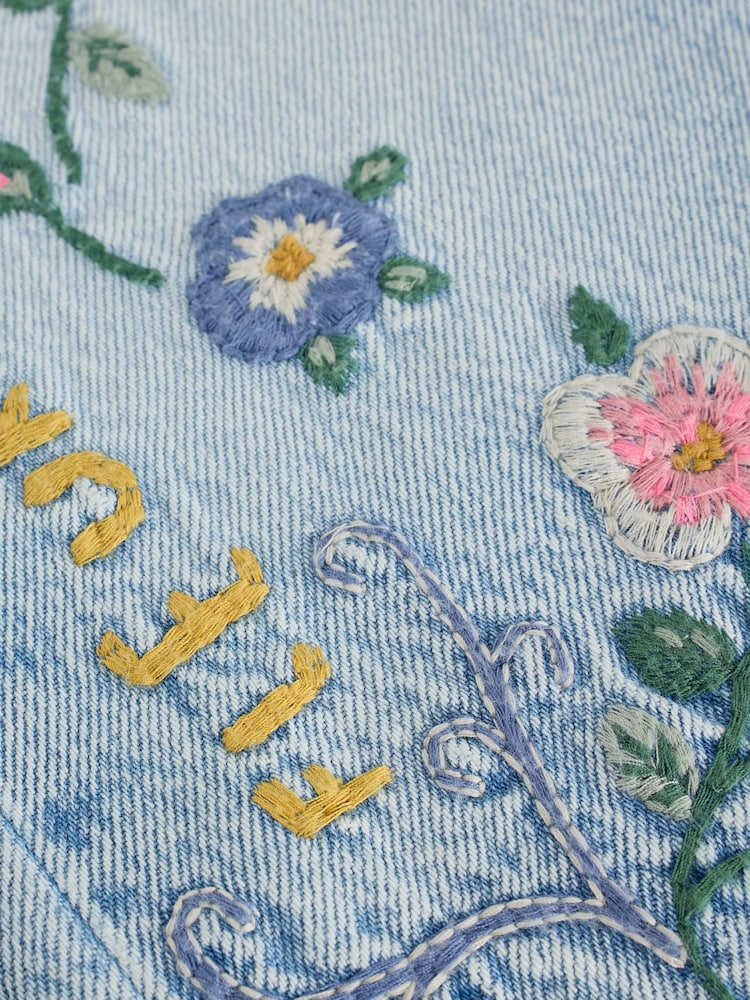 Floral - Vaqueros de pernera ancha con bordados (3-16 años) - Imagen 13 de 13