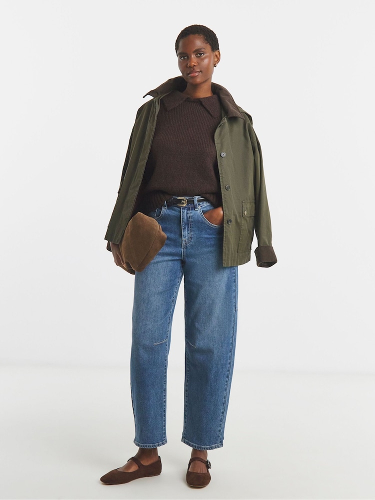 JD Williams Brown Fluffy Collar Jumper - Image 1 of 4 JD Williams Brown Fluffy Collar Jumper - Image 1 of 4