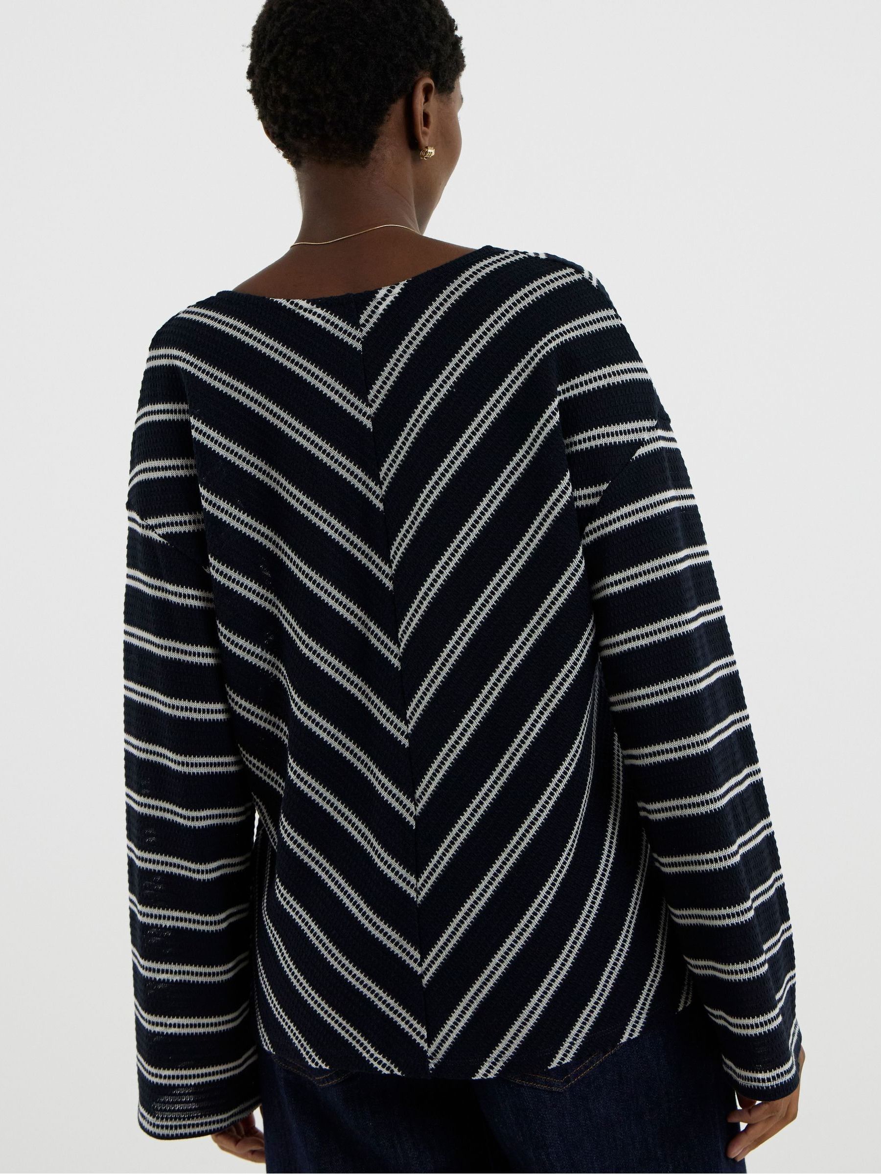 Buy JD Williams Black Textured Stripe Knit Longline Top from Next Buy JD Williams Black Textured Stripe Knit Longline Top from Next