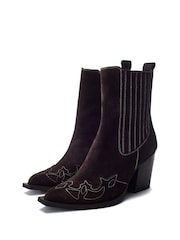 Marrón - Moda in Pelle Pavia Applique Western Boots - Imagen 2 de 4