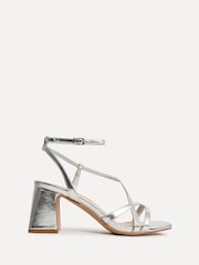 Linzi Silver Oslo Strappy Heeled Sandals - Image 2 of 5