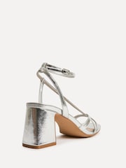 Linzi Silver Oslo Strappy Heeled Sandals - Image 4 of 5