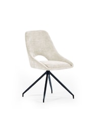 Julian Bowen Set of 2 Cream Jonah Dining Chairs - Image 6 of 11