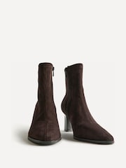Linzi Brown Tan Blaze Ankle Boots With Stacked Heels - Image 3 of 5