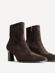 Linzi Brown Tan Blaze Ankle Boots With Stacked Heels - Image 4 of 5