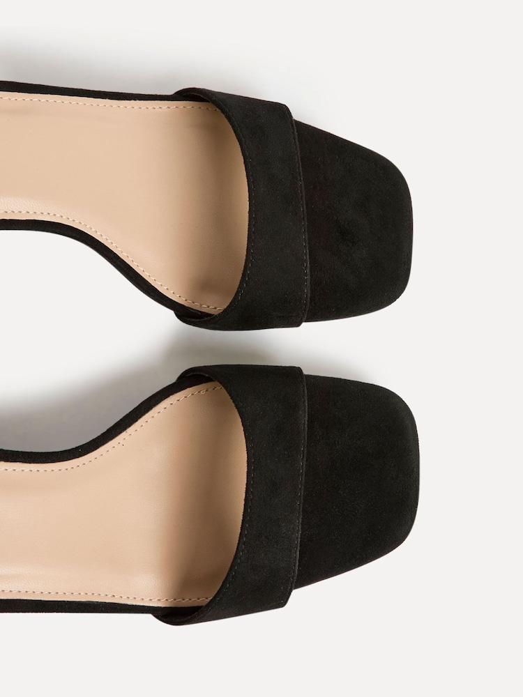 Linzi Black Reveal Barely There Block Heel Sandals - Image 5 of 5