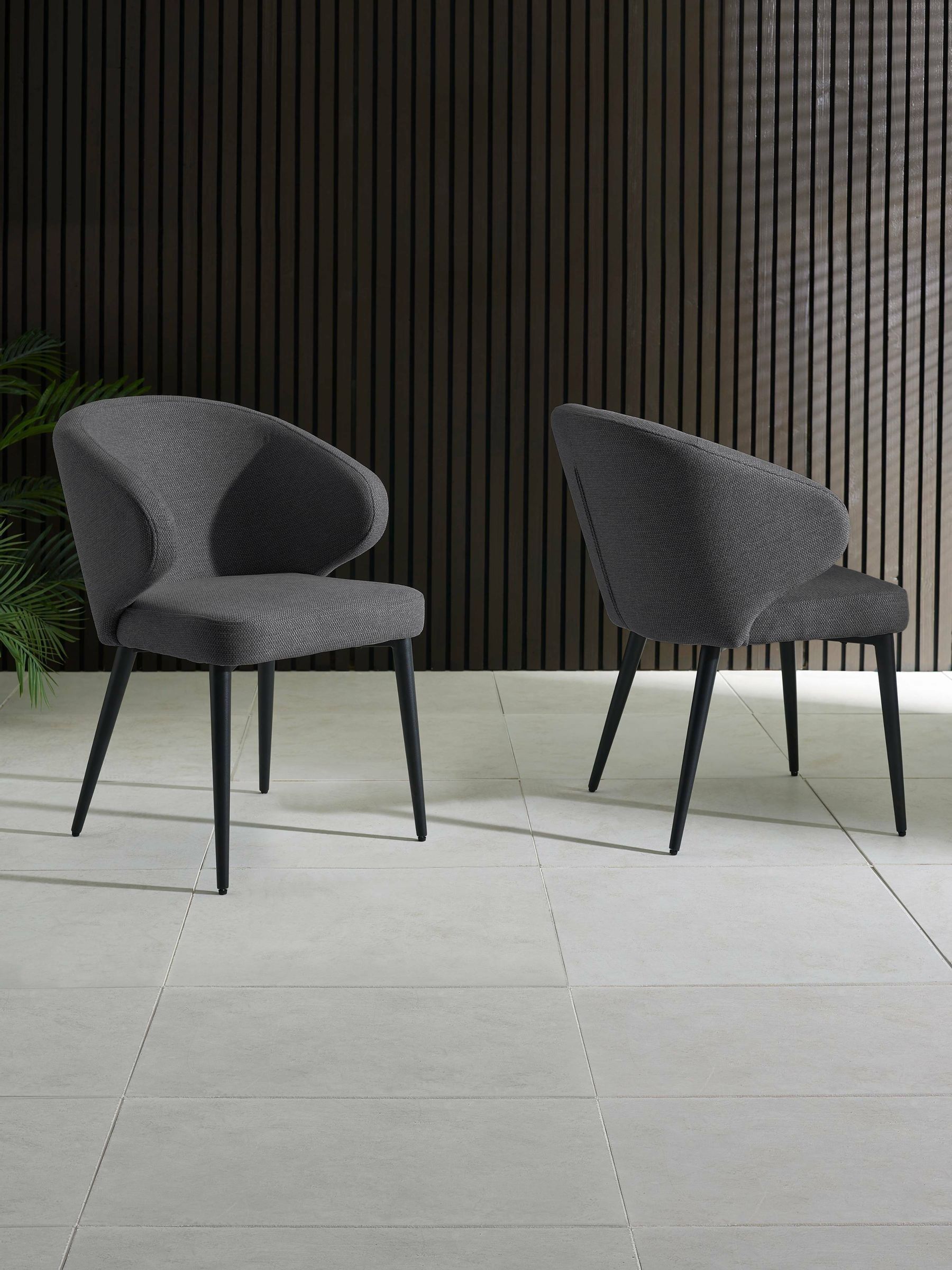 Julian Bowen - Marcus Dining Chairs - Set of 2 - Grey - Image 6