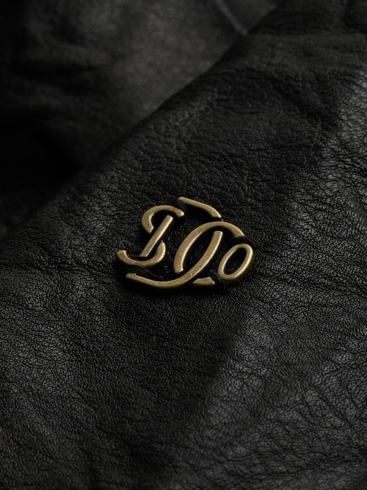 Superdry Black Leather Jacket - Image 8 of 8 Superdry Black Leather Jacket - Image 8 of 8