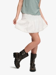 Superdry White Mini Tie Skirt - Image 1 of 5